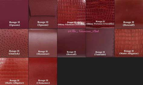 hermes rouge grenat vs rouge h|hermes color chart.